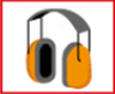 Les casques (en rouge)