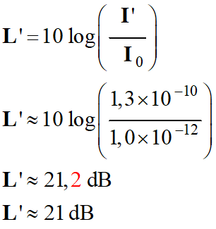 L' = 21 dB