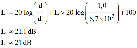 L' = 21 dB
