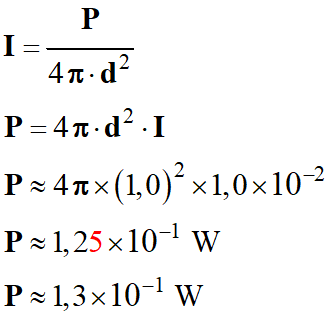 P = 0,13 W