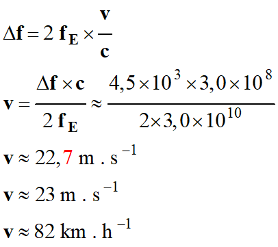 v = 82 km / h