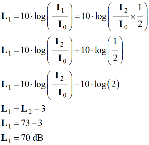 L1 = 70 dB