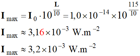 I max = 3,2 E-3 W / m2