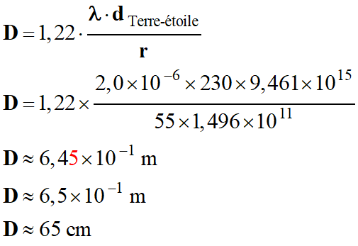 D = 65 cm