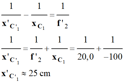 x'C1' = 25 cm