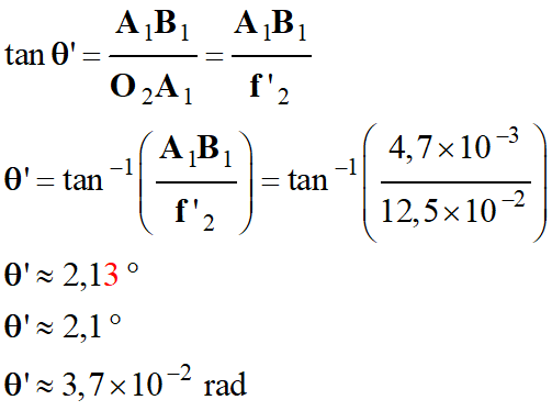 tta' = 3,7 E-2 rad