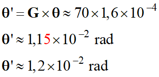 tta ' = 1,2 E-2 rad