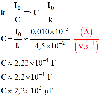 C = 220 microfarad