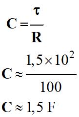 C = 1,5 F