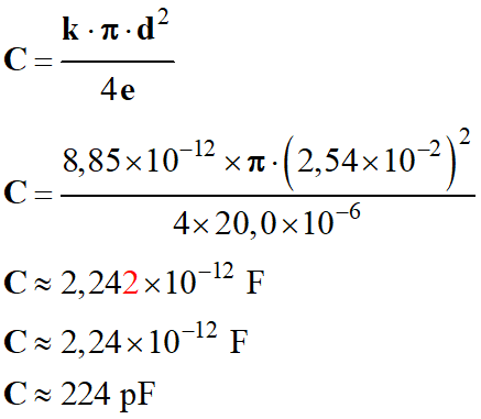 C = 224 pF