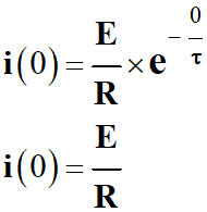 i (0) = E / R