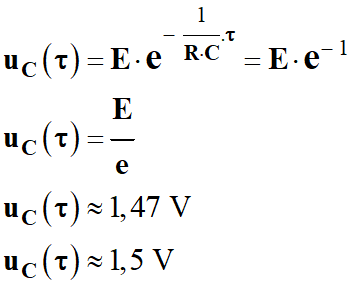 uC (tau) = 1,5 V