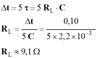 RL = 9,1 ohm