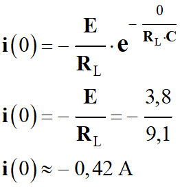 i (0) = 0,42 A