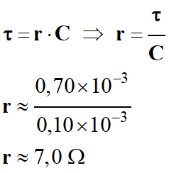 r = 7,0 ohm