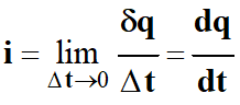 i = dq / dt