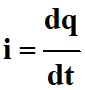 i = dq / dt