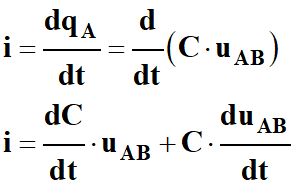 i = C . duAB / dt