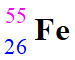 Fe (55, 26)