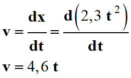 v = 4,6 t