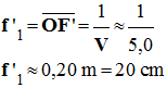 f' 1 = 20 cm