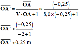mes (OA') = 0,25 m