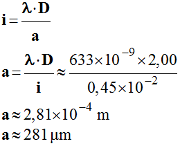 a = 281 micromtre