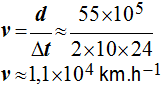 v = 1,1 E4 km / h