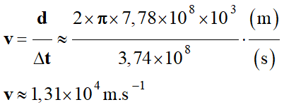 v = 1,31 E4 m / s
