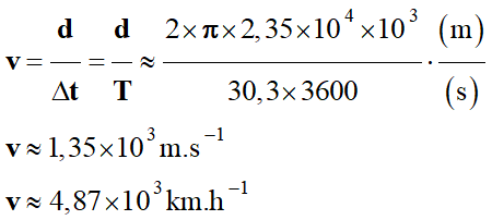 v = 1,87 E3 km / h