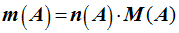 m (A) =n (A) . M (A)