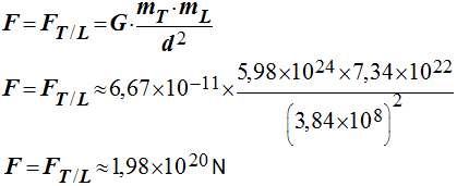 F = F T/L = 1,98 E20 N