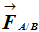 vecteur F A/B