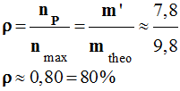 rendement : 80 %