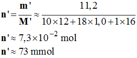 n' = 73 mmol