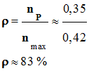 ro = 83 %