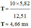 T = 4,66 ms