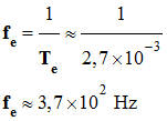 fe = 370 Hz