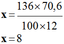 x = 8