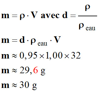m = 30 g