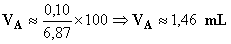 V A = 1,46 mL