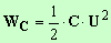 Wc = 1/2 C . U