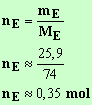 nE = 0,35 mol