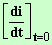 di/dt (t = 0)