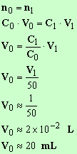 V0 = 20 mL