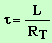 tau = L / RT