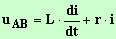 uAB = L.di/dt + r . i