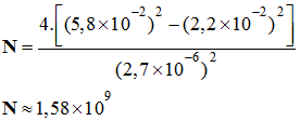 N = 1,58 E9