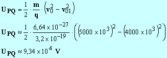 U PQ = 9,34 E4 V