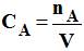 CA = nA / V